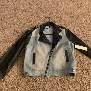 Jean/ faux leather jacket